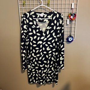 Diane Von Furstenberg Long Sleeve Mini Dress